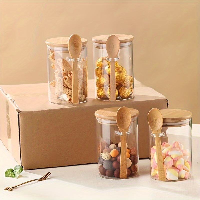 Bamboo Cutlery Travel - 280 ml Şekerlik, Bisküvi Kavanozu, Mühürlü