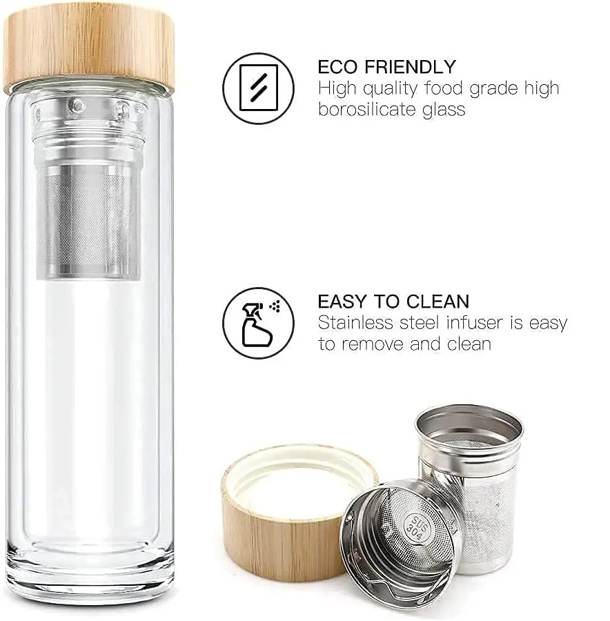 300/400/500ml Çift Katmanlı Ca - Bamboo Cutlery Travel incelemesi ve fiyatı