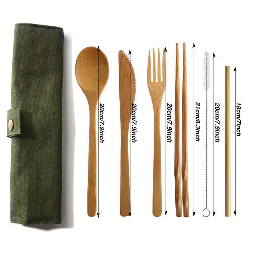 Yeniden kullanılabilir Bambu ç - Bamboo Cutlery Travel incelemesi ve fiyatı