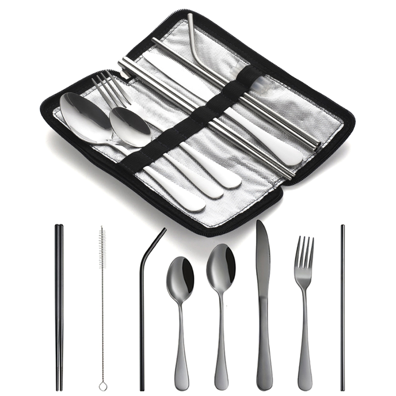 Yeni 10 Parça Taşınabilir Çata - Bamboo Cutlery Travel incelemesi ve fiyatı