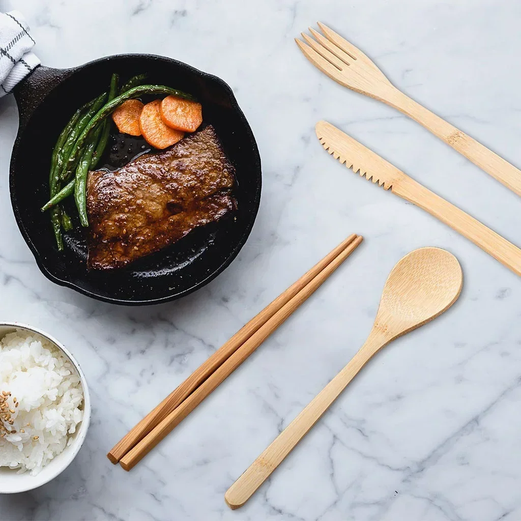 Yeniden Kullanılabilir Bambu S - Bamboo Cutlery Travel incelemesi ve fiyatı